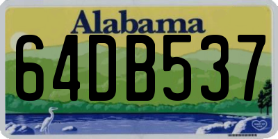 AL license plate 64DB537