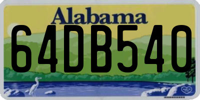 AL license plate 64DB540