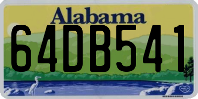 AL license plate 64DB541