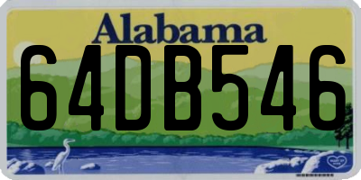 AL license plate 64DB546