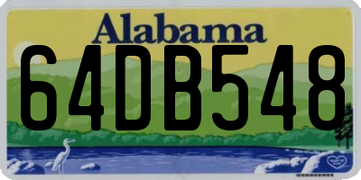 AL license plate 64DB548