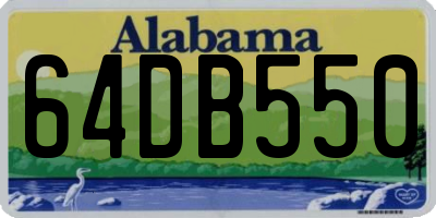 AL license plate 64DB550