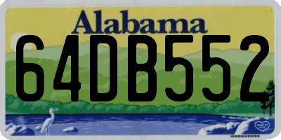 AL license plate 64DB552
