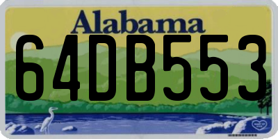 AL license plate 64DB553