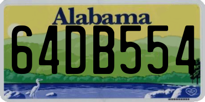 AL license plate 64DB554