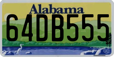 AL license plate 64DB555