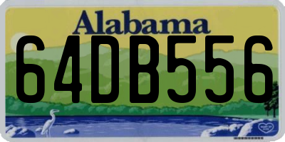 AL license plate 64DB556