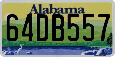 AL license plate 64DB557