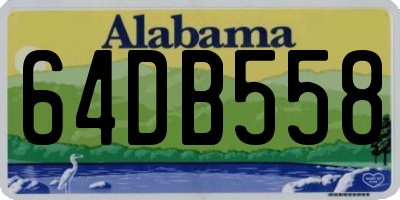 AL license plate 64DB558