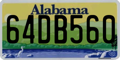 AL license plate 64DB560
