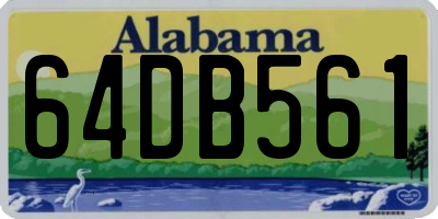 AL license plate 64DB561