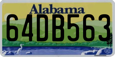 AL license plate 64DB563