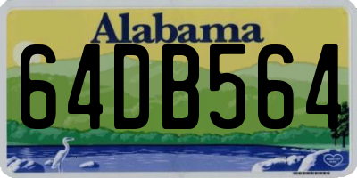 AL license plate 64DB564