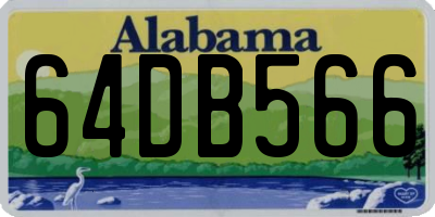 AL license plate 64DB566