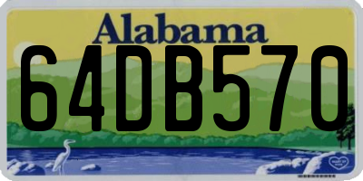 AL license plate 64DB570