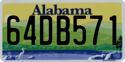 AL license plate 64DB571