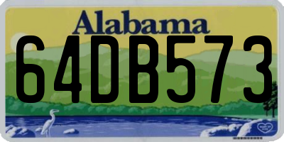 AL license plate 64DB573