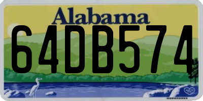 AL license plate 64DB574
