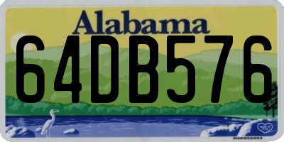 AL license plate 64DB576