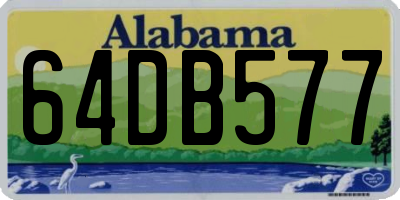 AL license plate 64DB577