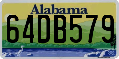 AL license plate 64DB579
