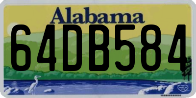 AL license plate 64DB584