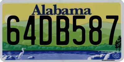 AL license plate 64DB587