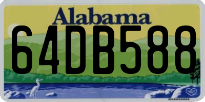 AL license plate 64DB588