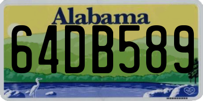 AL license plate 64DB589