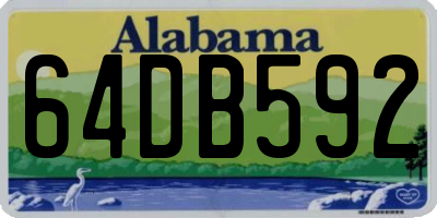 AL license plate 64DB592