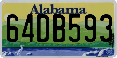 AL license plate 64DB593