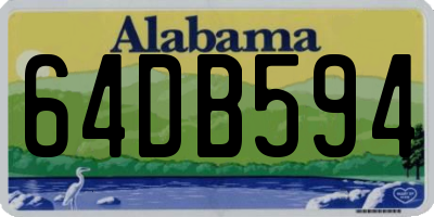 AL license plate 64DB594