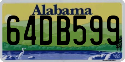 AL license plate 64DB599