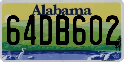 AL license plate 64DB602