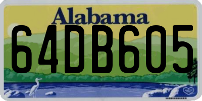 AL license plate 64DB605