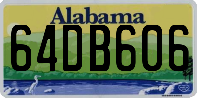 AL license plate 64DB606