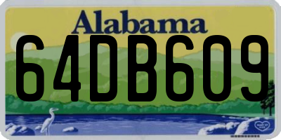 AL license plate 64DB609