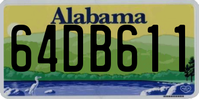 AL license plate 64DB611