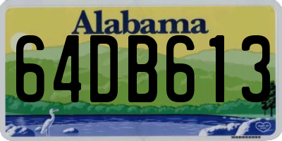AL license plate 64DB613