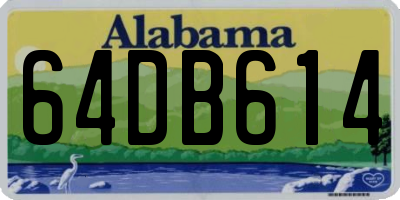 AL license plate 64DB614
