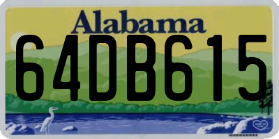 AL license plate 64DB615