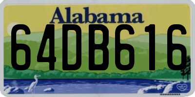 AL license plate 64DB616