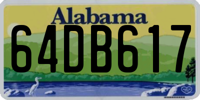 AL license plate 64DB617
