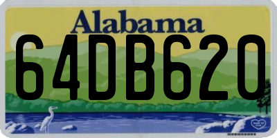 AL license plate 64DB620