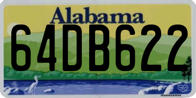 AL license plate 64DB622