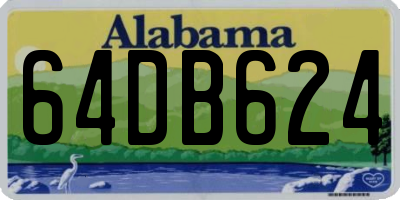 AL license plate 64DB624