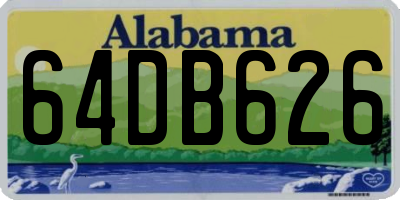 AL license plate 64DB626
