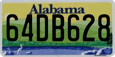AL license plate 64DB628