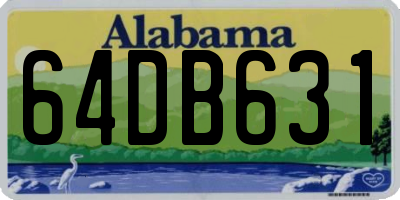 AL license plate 64DB631