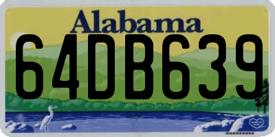 AL license plate 64DB639